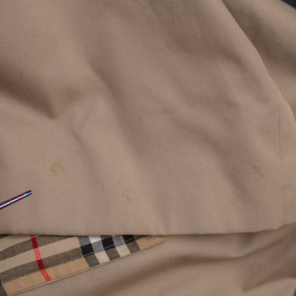 Vintage Burberrys Trench Coat Nova Check Belted Tan Mens L - Picture 16 of 16